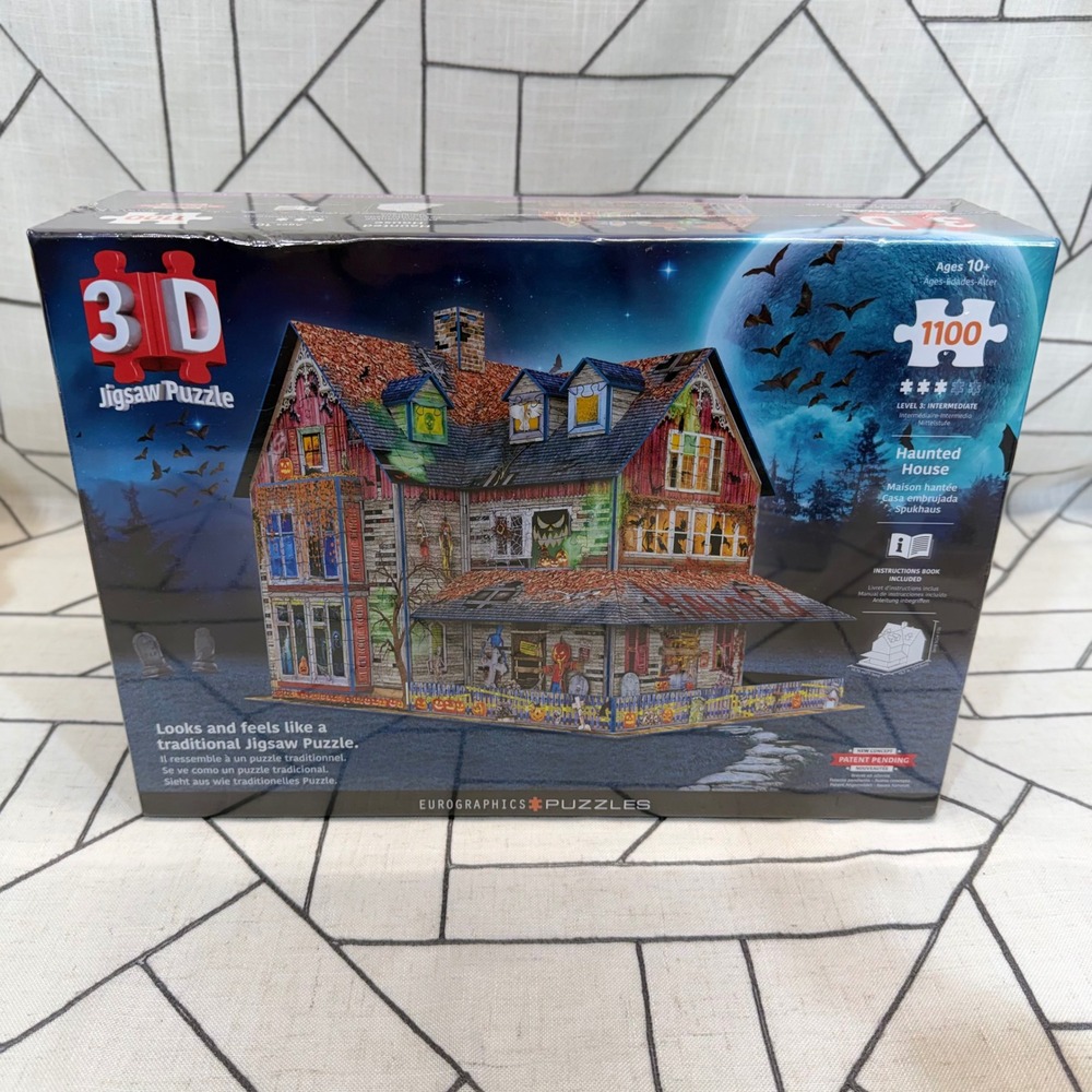 Eurographics 3D Jigsaw Puzzle 1100pc Haunted House Halloween 9910-5847